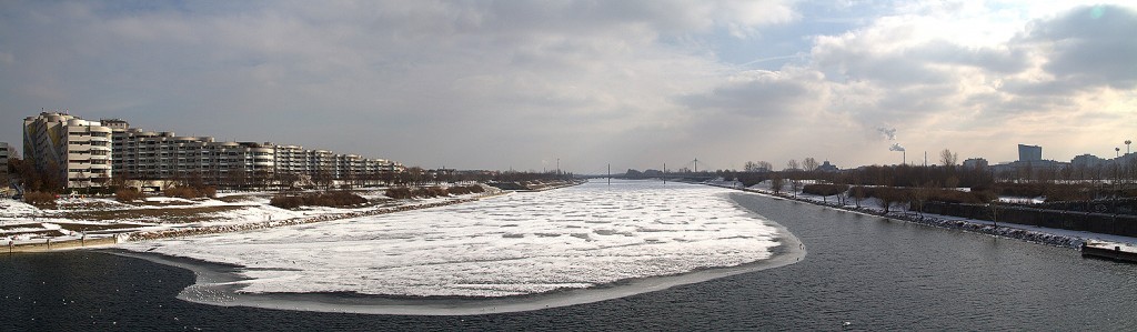 Die Neue Donau mit einem Hauch von Eis... 